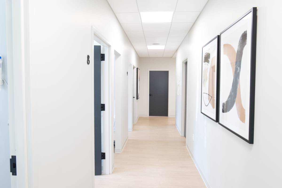 Treatment room hallway
